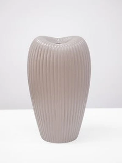 14" TAUPE MATTE VASE