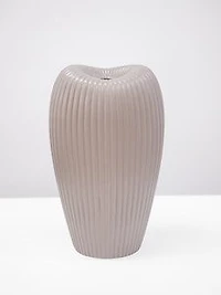 14" TAUPE MATTE VASE