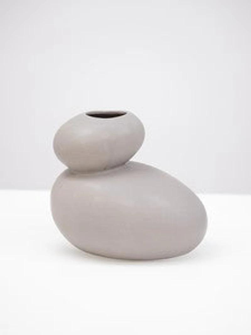 7" TAUPE MATTE VASE