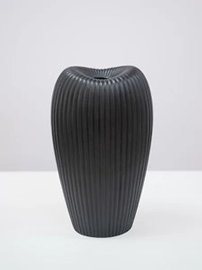 14" BLACK MATTE VASE
