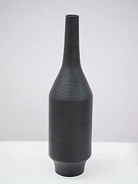 18" BLACK MATTE VASE