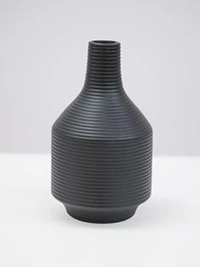 10" BLACK MATTE VASE