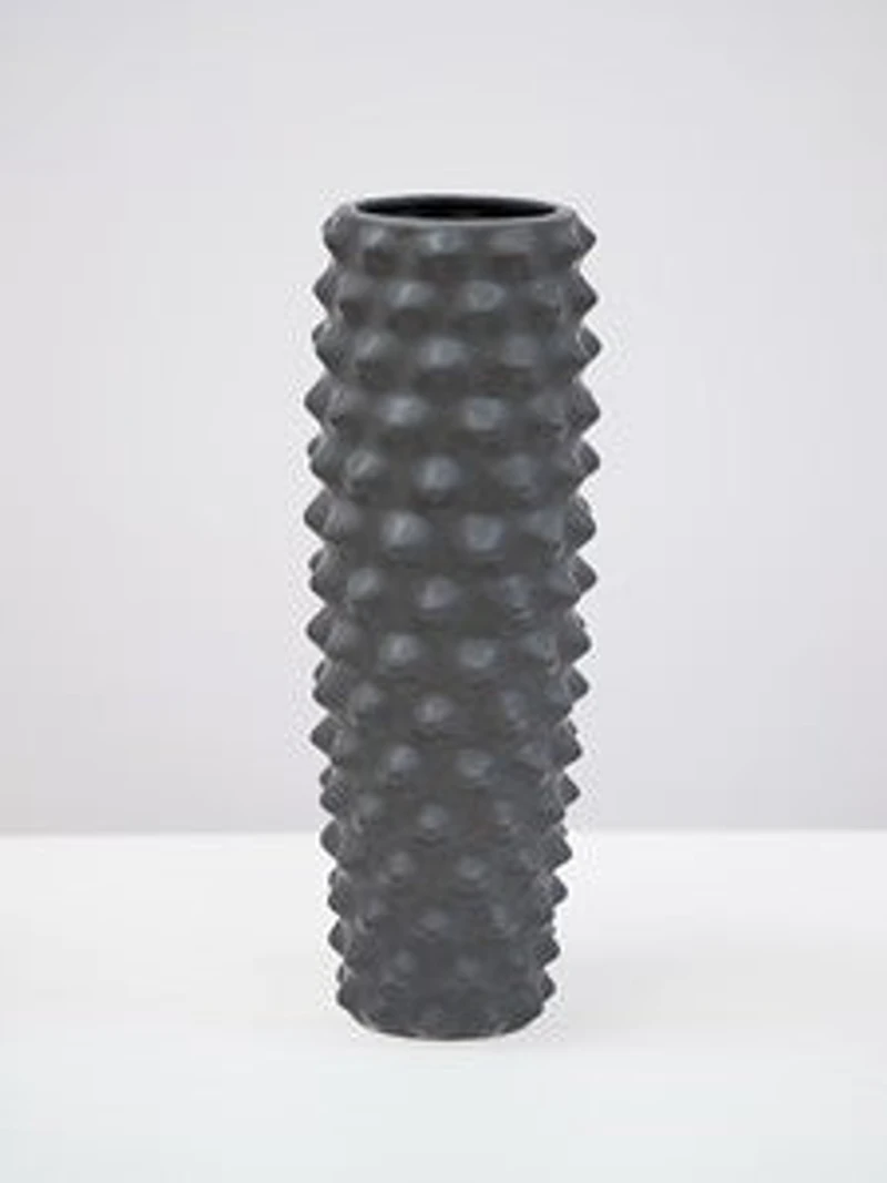 14"BLACK  MATTE VASE