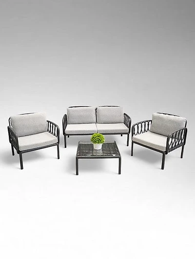 Alanis Sofa set w/coffee table - Black