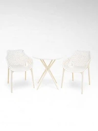 Kalaine 2 chairs set w/table - White