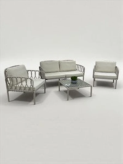 Alanis Sofa set w/coffee table -Cream