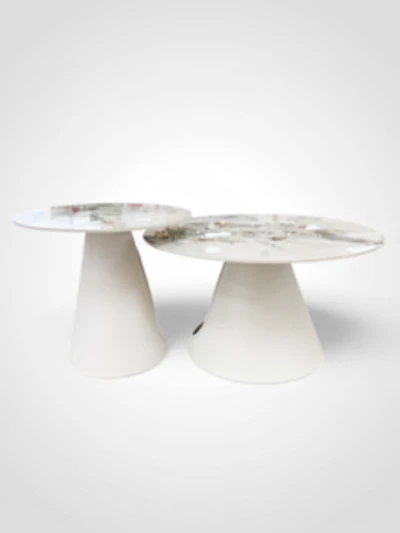 29"/ 20" Coffee Table Set 2/White