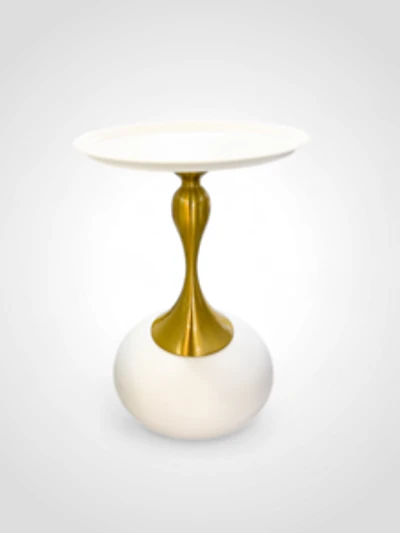 15" End Table White