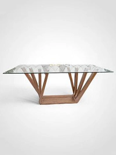 71" Dinning Table With Natural Veneer Walnut Color