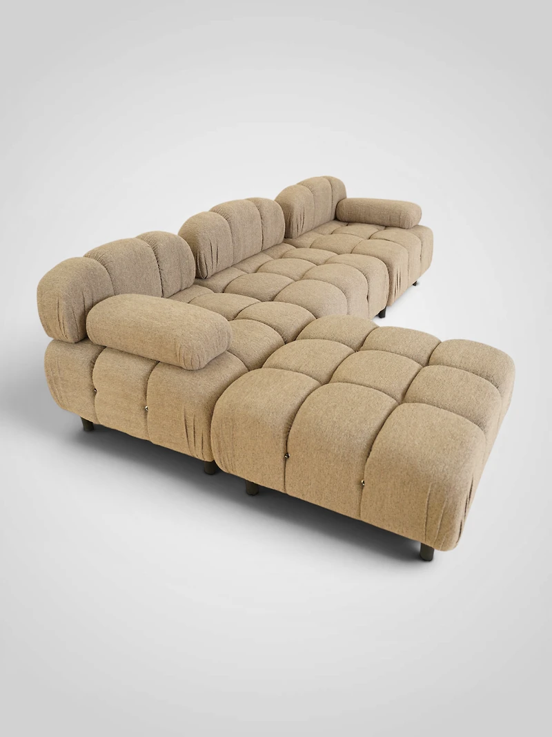 Antonella Sofa Set/4- Light Brown