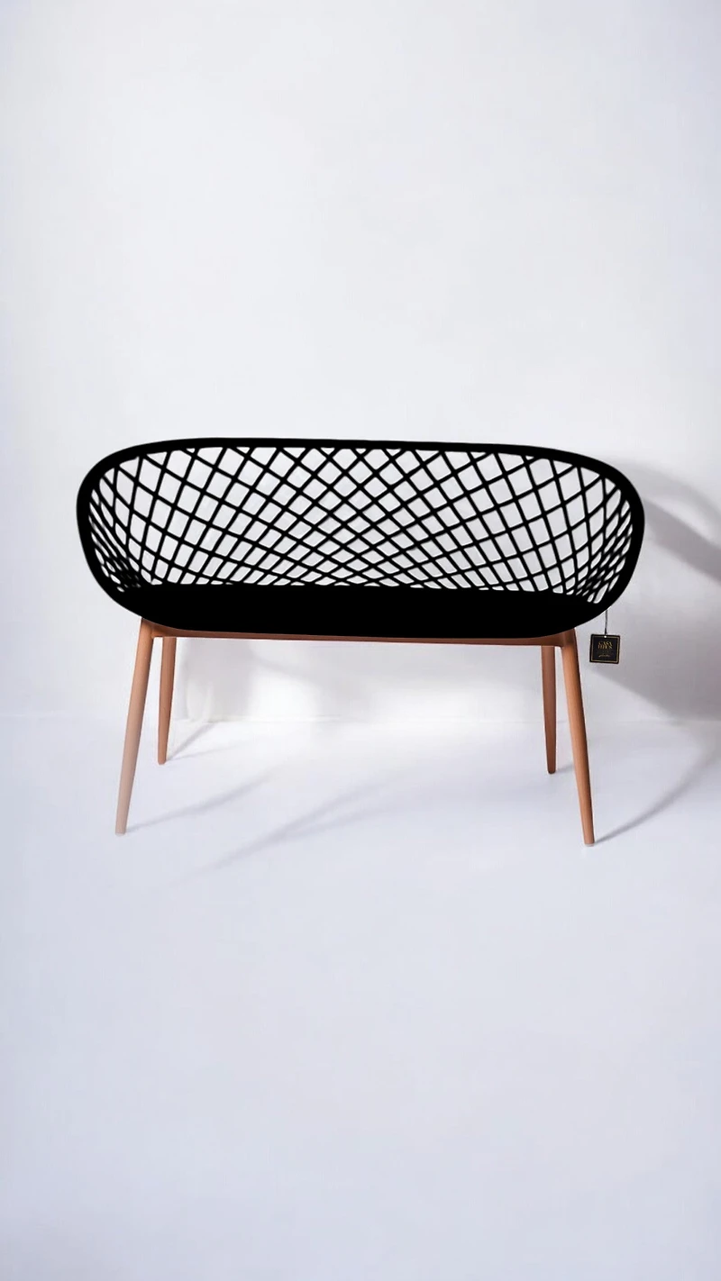 Fiorella Two Seats Sofa- Black