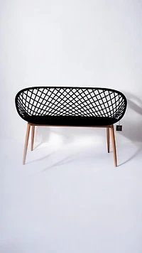 Fiorella Two Seats Sofa- Black