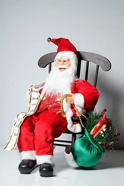 21" Santa W/Rocking Chair W/Lights