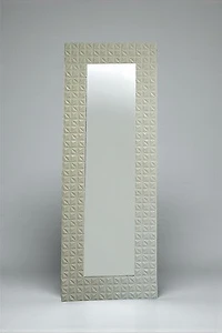 78" White Lily Mirror - Metalle Collection