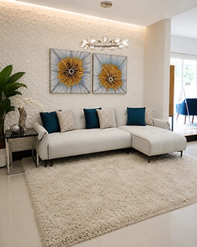 Isabella Sofa Set. Lt. Grey