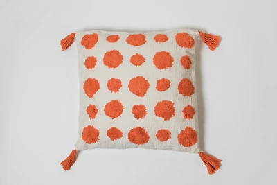 Dots Orange Pillow - Brodé Collection