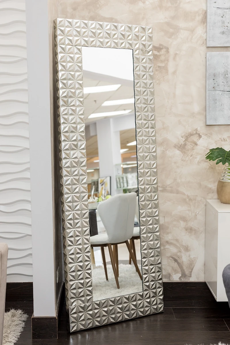 78" Silver Lily Mirror - Metalle Collection