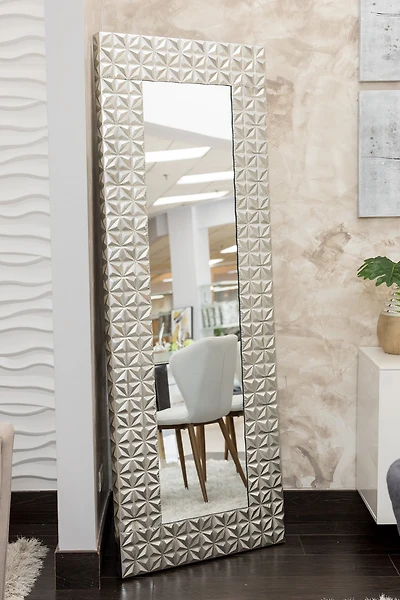 78" Silver Lily Mirror - Metalle Collection