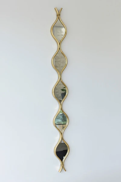 60" Gold Curvy Mirror - Metalle Collection