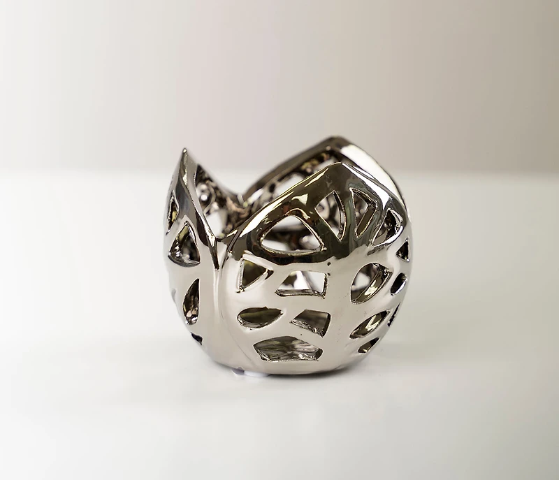 5" Silver Flower Vase - Titanium Collection