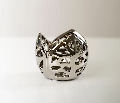 5" Silver Flower Vase - Titanium Collection