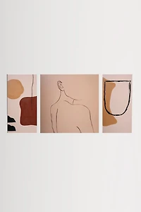 32"x64" Cream Canvas 3 Set