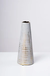 10" Vase Cement w/Gold