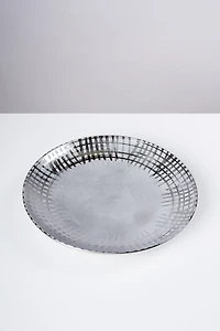 12" Cement w/Silver Plate Round