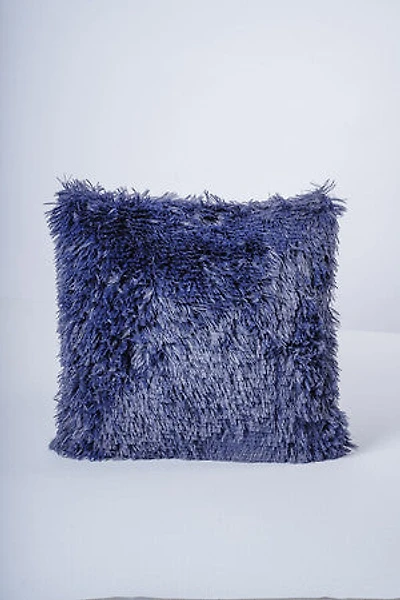 FUR CUSHION -BLUSH BLUE