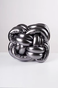 Globular Knot Cushion - Dk. Silver