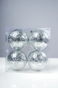 4" Silver Ball Set of 4