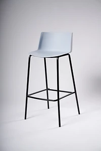 Emma Bar Stool Chair- Lt. Grey
