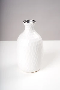 10" Vase White/Silver- Sylvana Collection