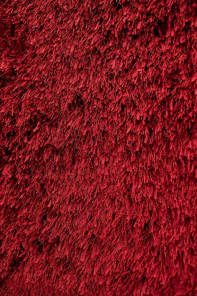 Cherry Red Shaggy Rug - 5' x 7'