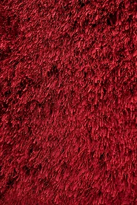 Cherry Red Shaggy Rug - 5' x 7'