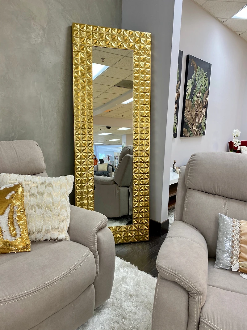 78" Gold Lily Mirror - Metalle Collection