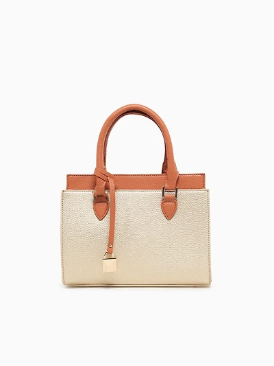 Gaia Top Handle Tan Gold