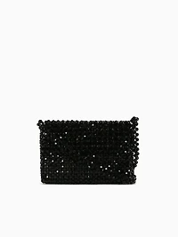 Beaded Shoulder Bag Black