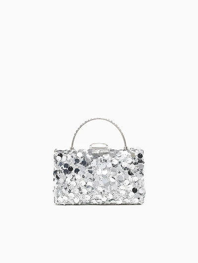 Glimmer Top Handle Bag Silver