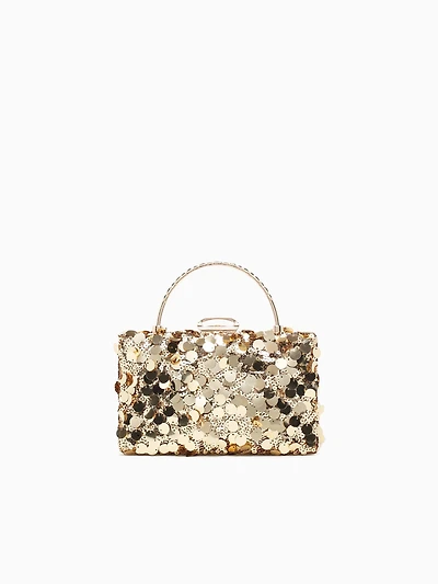 Glimmer Top Handle Bag Gold
