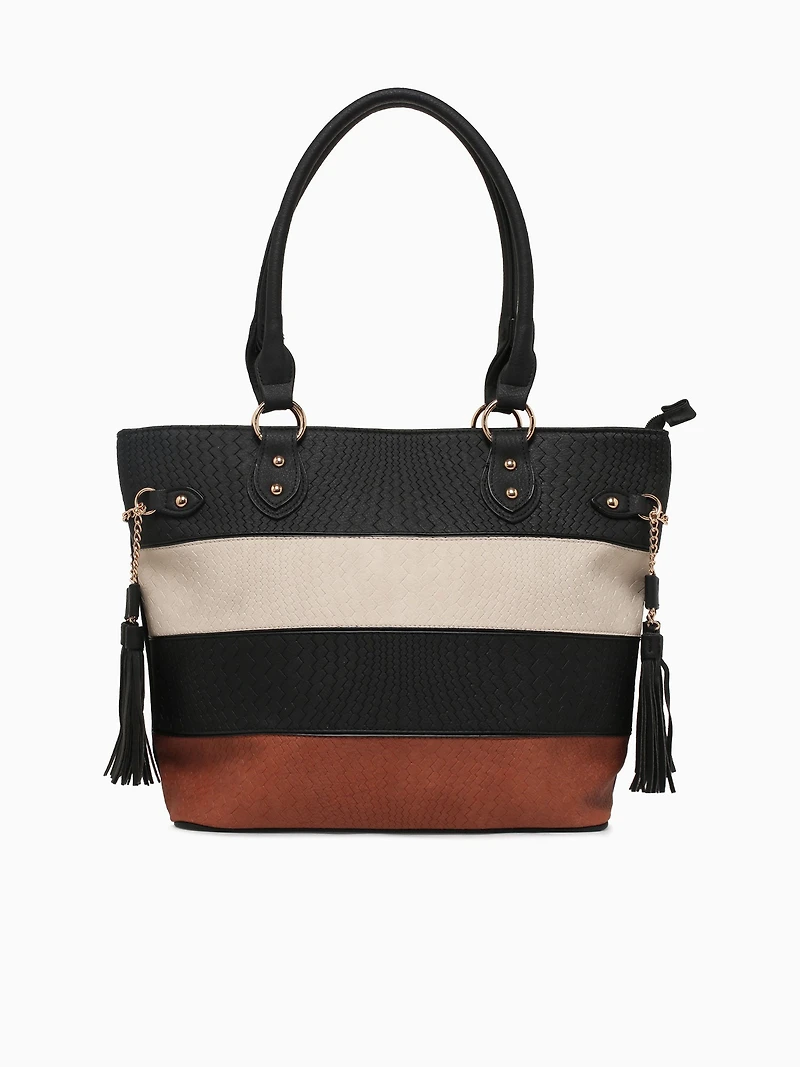 Francesca Tote Black Multi