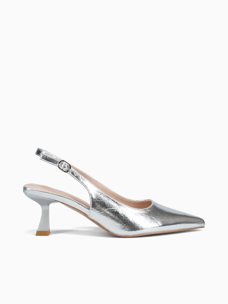 Alice Silver Crinkle Metallic