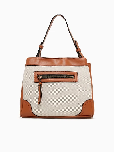 Miranda Top Handle Tan Canvas
