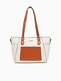 Farah Tote Tan Off white