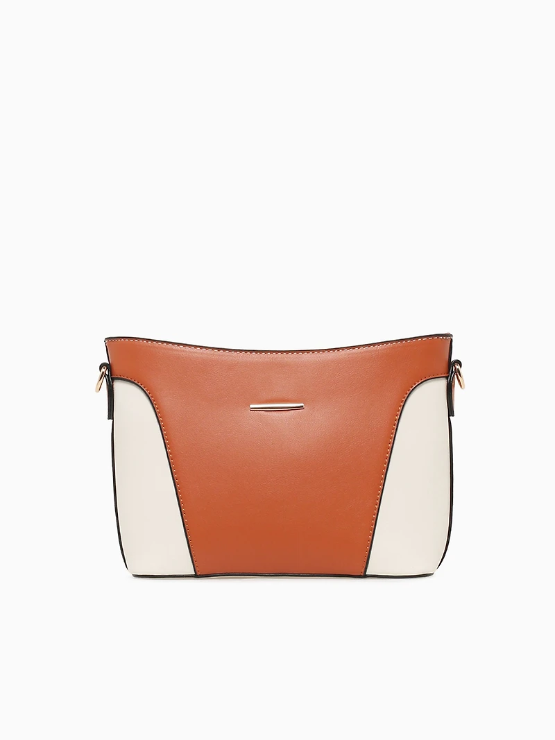 Faye Crossbody Tan Off white