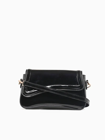 Polina Shoulder Bag Black Pat