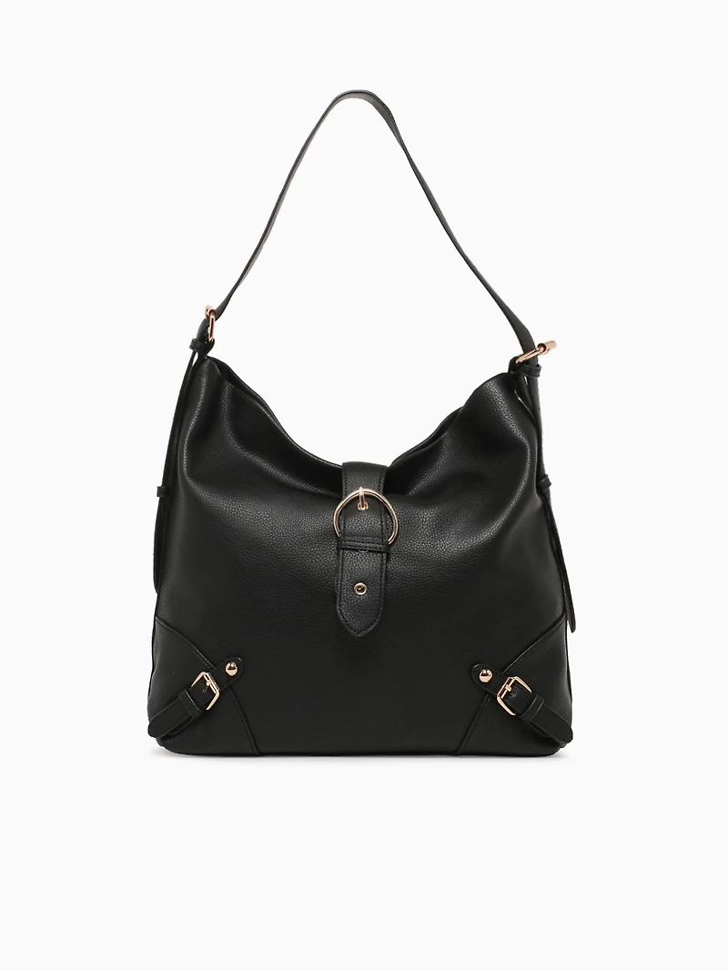 Buckle Shoulder Bag Black
