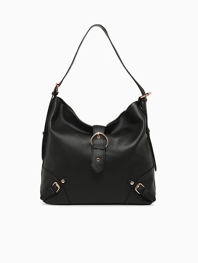 Buckle Shoulder Bag Black