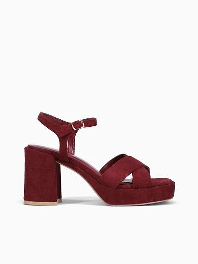 Elizabeth Burgundy Suede