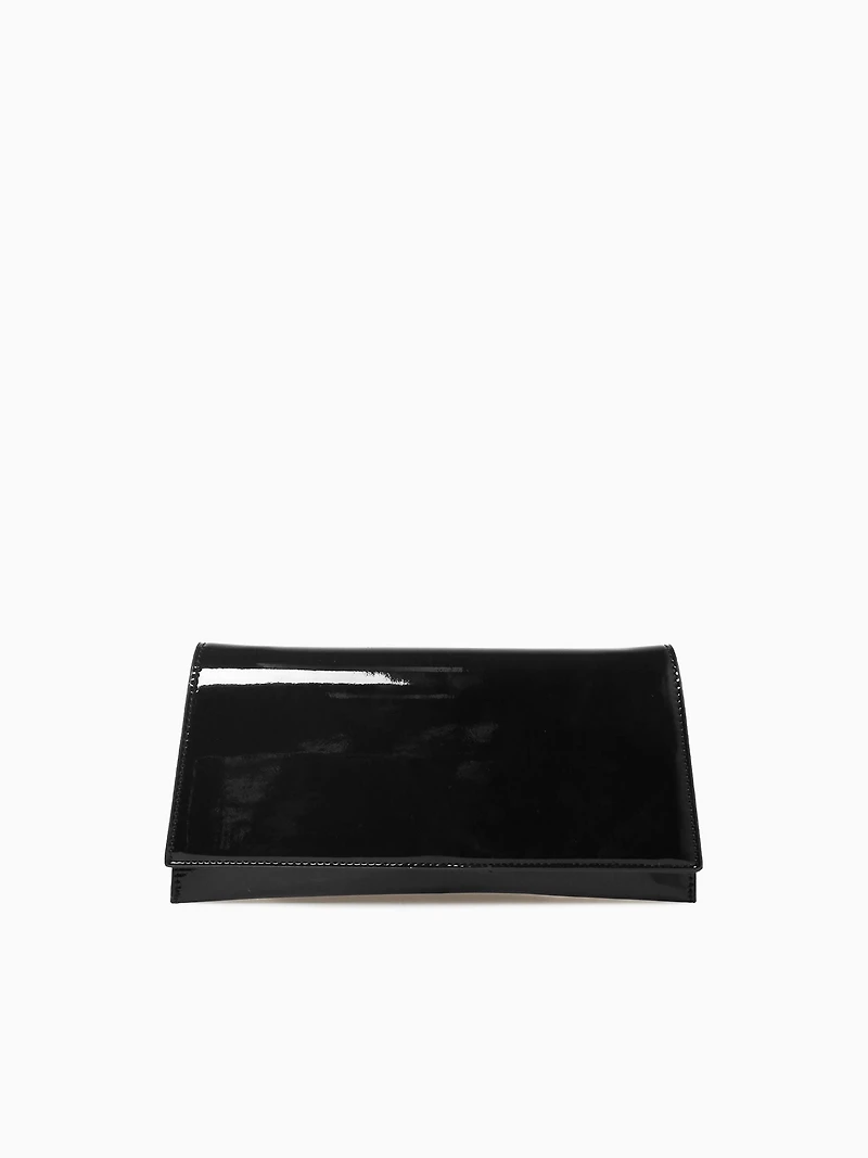 Lia Clutch Black Patent